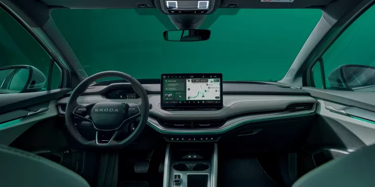 New Skoda Elroq intérieur avec un écran de 13 pouce